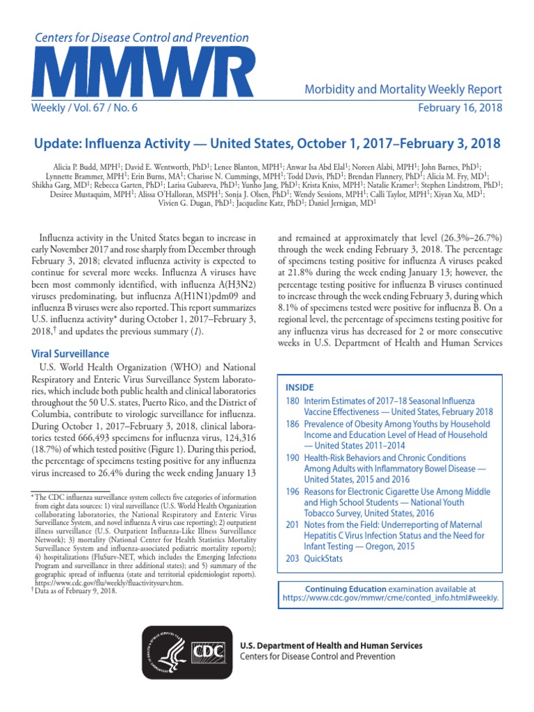 2017-2018 U.S. Influenza Update | PDF | Influenza | Influenza A Virus ...