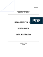 Reglamento de Uniformes del Ejército Peruano