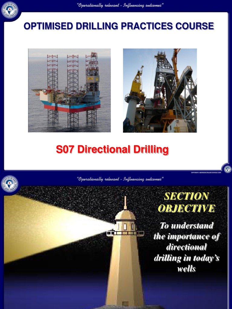 S07 Directional Drilling Optimised Drilling Practices Course Civil