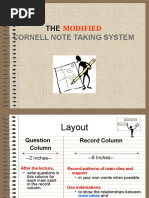 Cornell Note Taking System: Modified