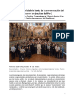 Transcripción Oficial Conversación de Francisco Con Jesuitas Del Perú