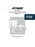 AL-Series Analytical and Toploading Balances: Operation Manual