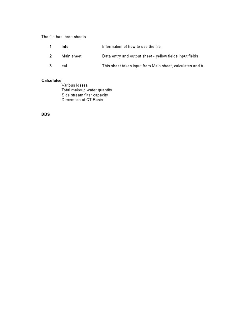 Cooling Tower Water Loss Calculator PDF Stream Applied And