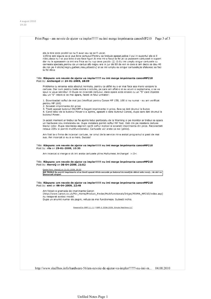 Unfiled Notes from August-September 2010 | PDF