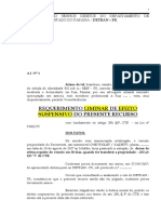 Recurso requer efeito suspensivo por não julgamento em prazo legal