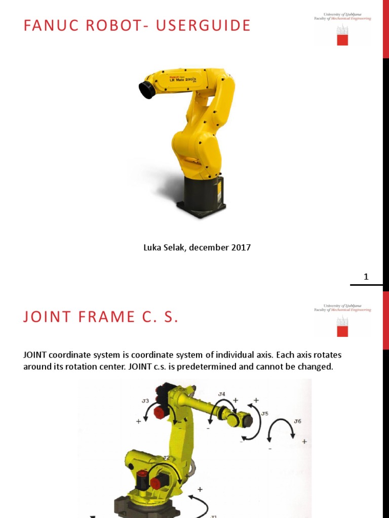 Fanuc Robot - Userguide: Luka Selak, December 2017 | PDF | Cartesian ...