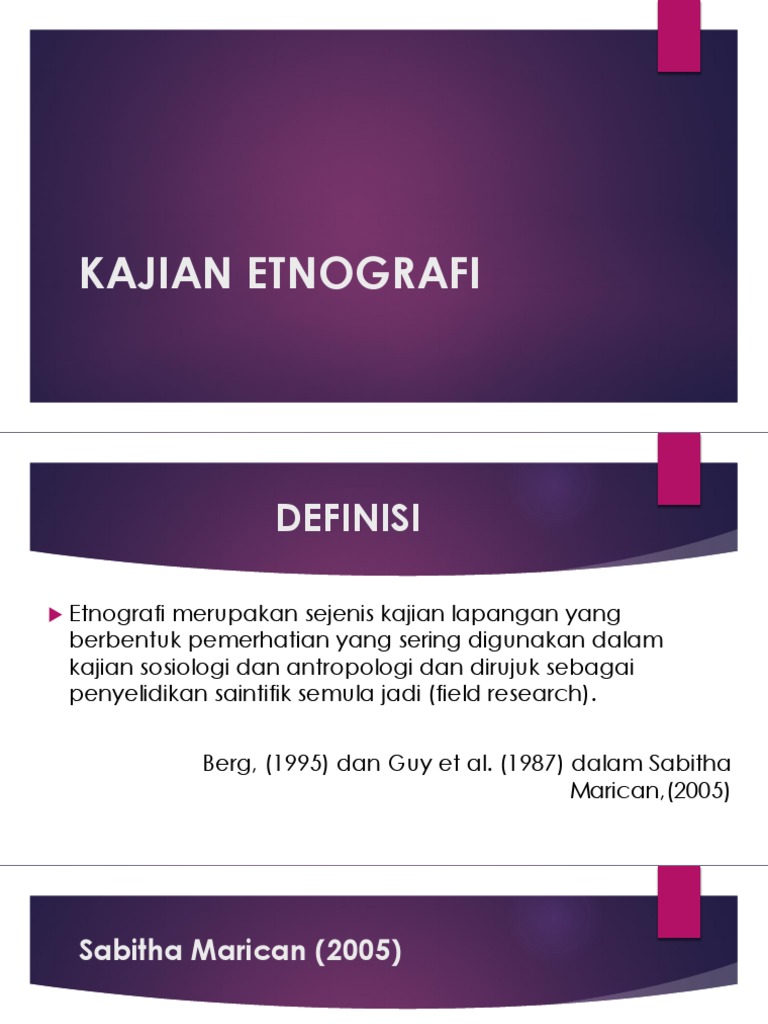 Kajian Etnografi Pdf