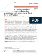 Evaluation of Lactobacillus coryniformis CECT5711 strain as a coadjuvant in a vaccination process