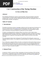 Construction of The Turing Machine