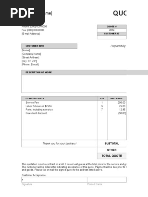 Quotation Template