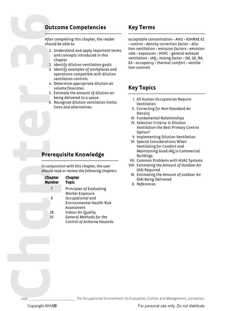 Chapter 36 Dilution Ventilation.pdf Ventilation (Architecture) Hvac