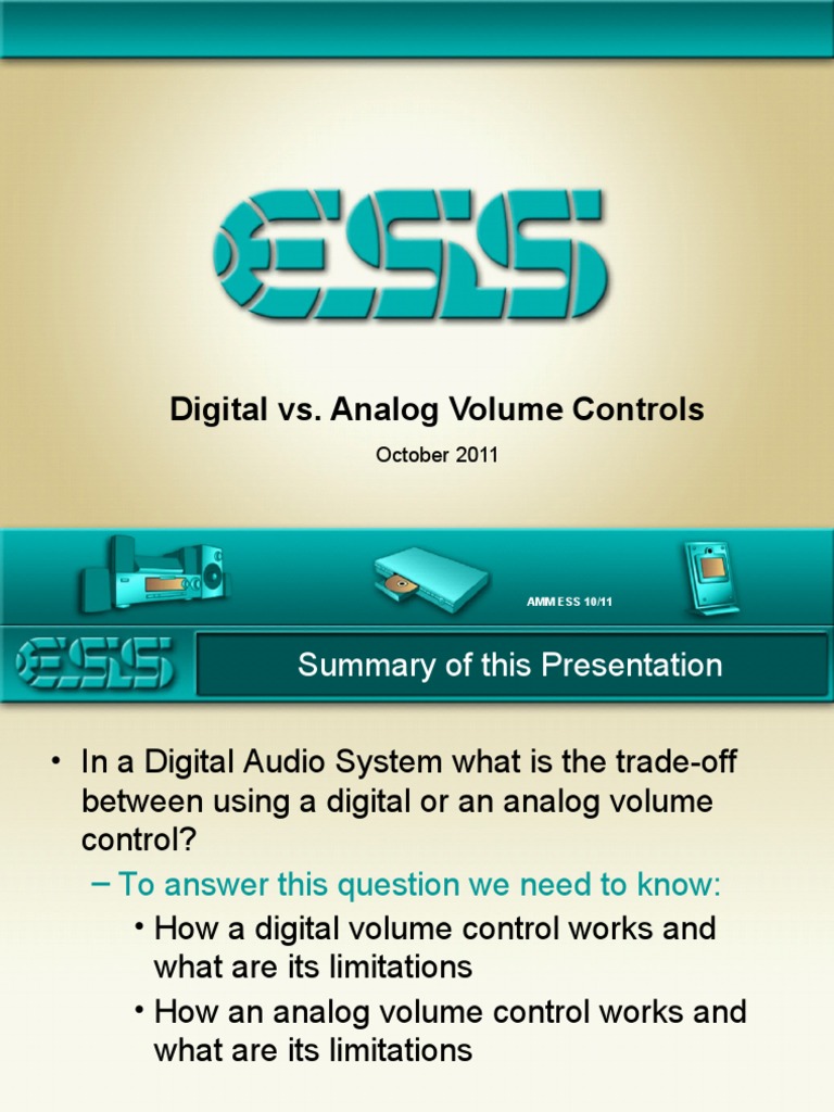 Digital Vs Analog Volume Control PDF Digital To Analog Converter