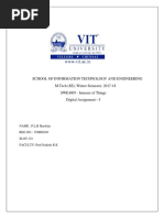 School of Information Technology and Engineering M.Tech (SE), Winter Semester, 2017-18 SWE4005 - Internet of Things Digital Assignment - I