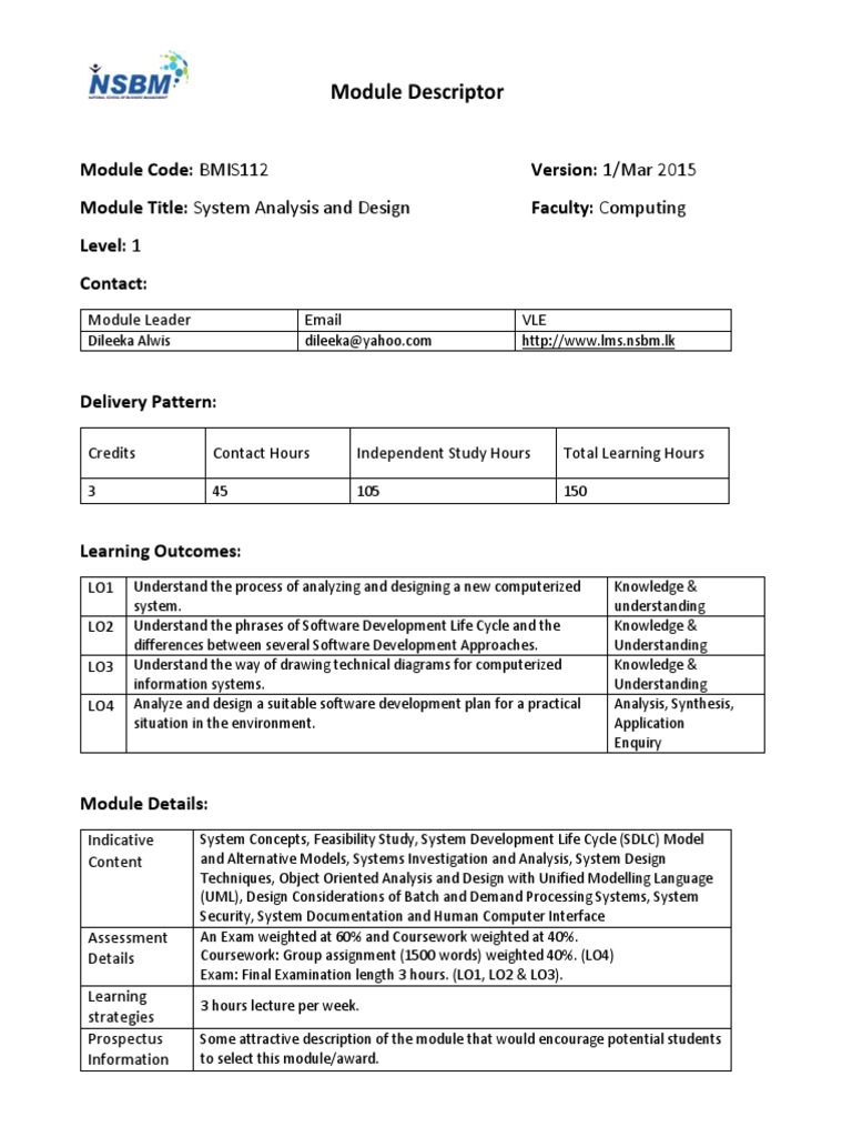 System Analysis and Design PDF | PDF | Software Development ...