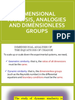 Analogies and Dimensionless Numbers