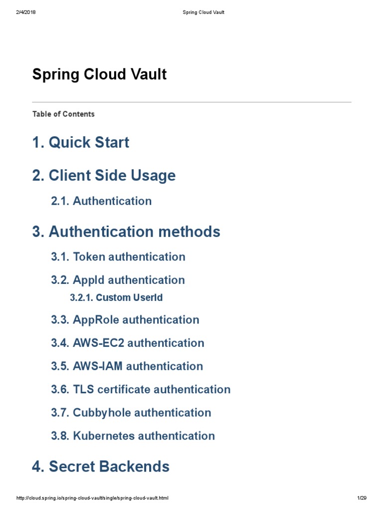 Spring Cloud Vault – Spring Vault – LYIFAM