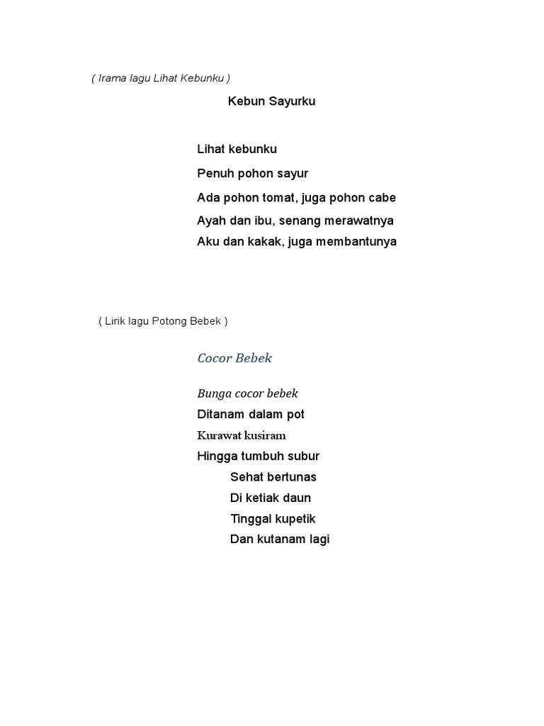 Irama Lagu Lihat Kebunku PDF