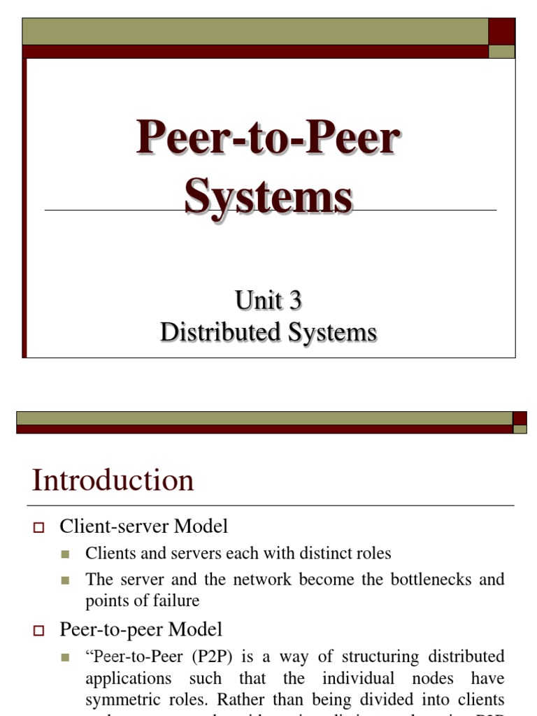 Understanding Peer-to-Peer Systems | PDF | Peer To Peer | Client–Server ...