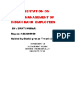 Prsentation On Stress Management of Indian Bank Employees