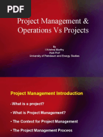 Project Management & Operations Vs Projects: by I.Krishna Murthy Asst - Prof University of Petroleum and Energy Studies