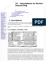 CIMRM 32 - Inscriptions on Throne-backs, Nemrud Dag