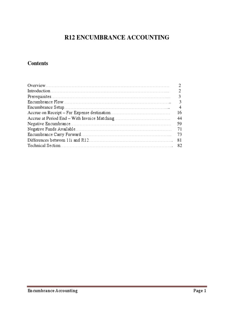 R12 Encumbrance Accounting PDF | PDF | Debits And Credits | Accrual