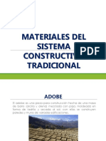 Materiales Sistema Constructivo Tradicional