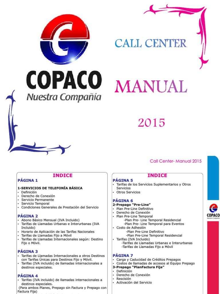 Manual Call Center Original | PDF | Iptv | Lte (Telecomunicaciones)
