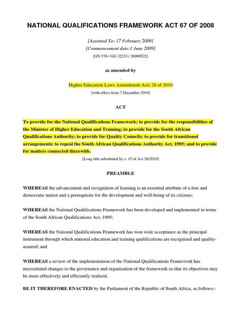 Rwandan National Qualifications Framework Act