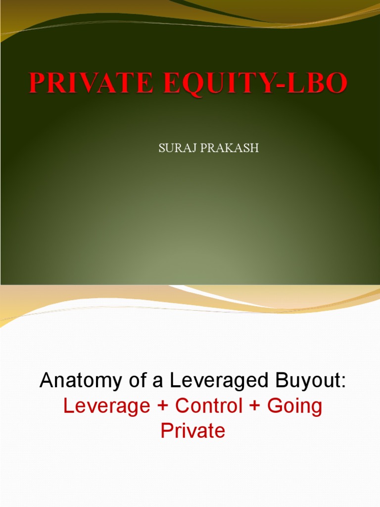 Private Equity Lbo | PDF | Leveraged Buyout | Private Equity