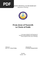 From Jesus of Nazareth to Christ of Faith