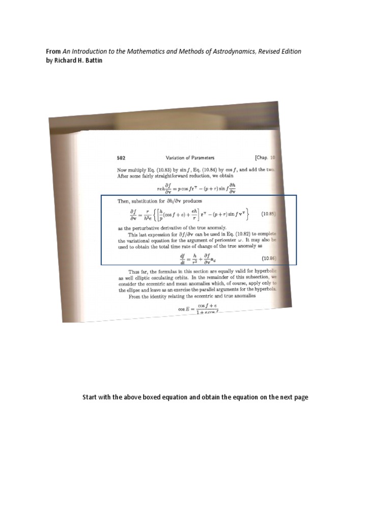 Introduction to Astrodynamics Methods | PDF