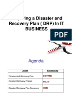 Preparing A Disaster and Recovery Plan (DRP) in IT BUSINESS