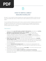 How To Write A Great Resume in English Voxy