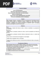Plano de Ensino Discurso Cultura e Mídias