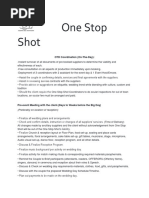 One Stop Shot: OTD Coordination (On-The-Day)