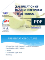 Classification of Food-Drug Interphase Products