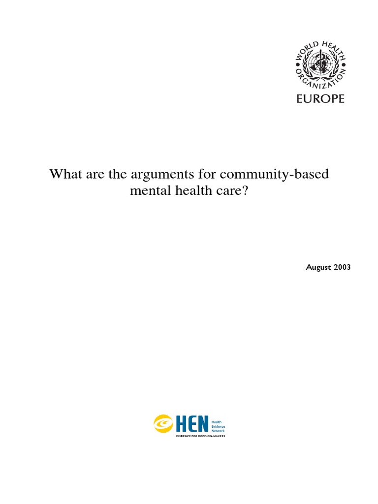 Community Mental Health Care - WHO | PDF | Mental Disorder | Health Care