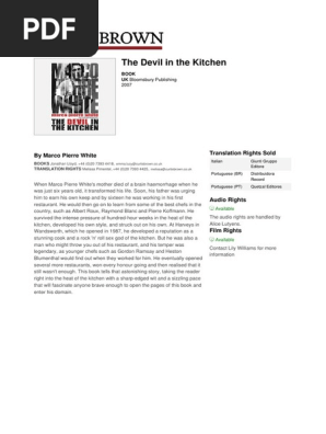 The Devil In The Kitchen Pdf Restaurants Gastronomy