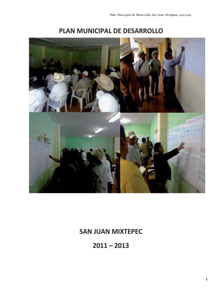 Plan de Desarrollo San Juan Mixtepec 2011-2013 | PDF | Planificación ...