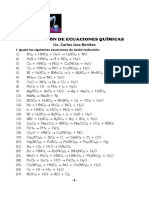 Igualación de ecuaciones químicas