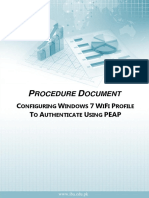 Configuring Windows 7 WiFi Profile To Authenticate Using PEAP Procedure Document - V3.0