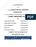 "Calibration of Control Surfaces": A Lab Report