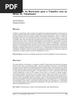 A Relação Da Motivação Para o Trabalho Com as Metas Do Trabalhador