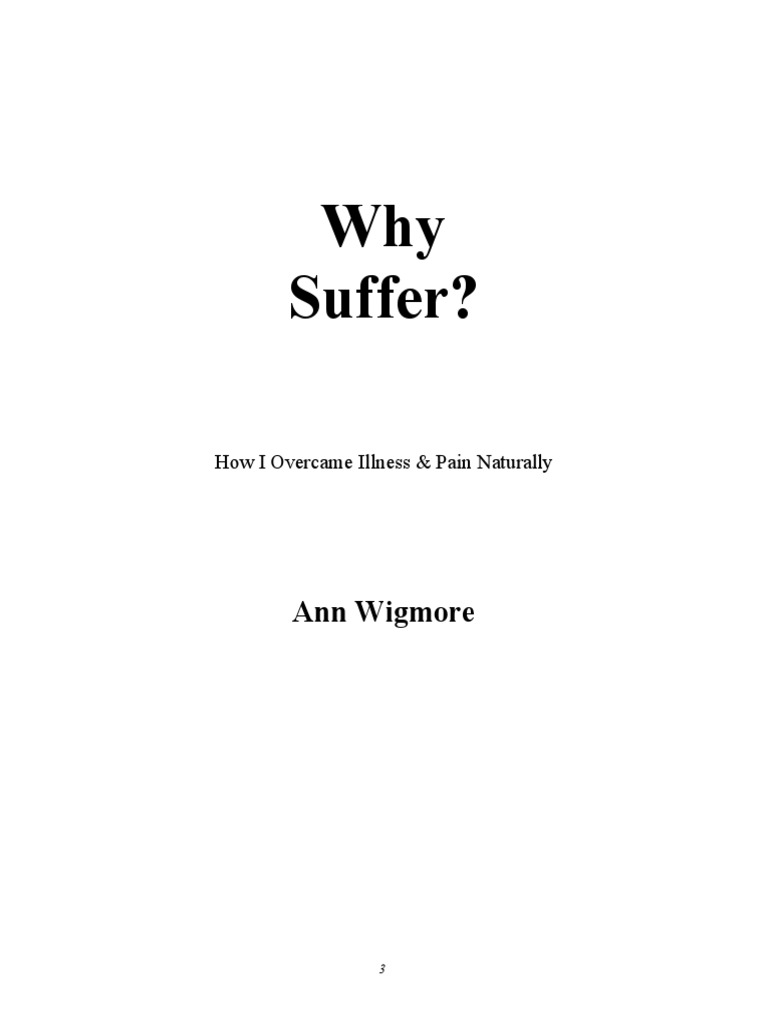 Why Suffer by Ann Wigmore main image 1