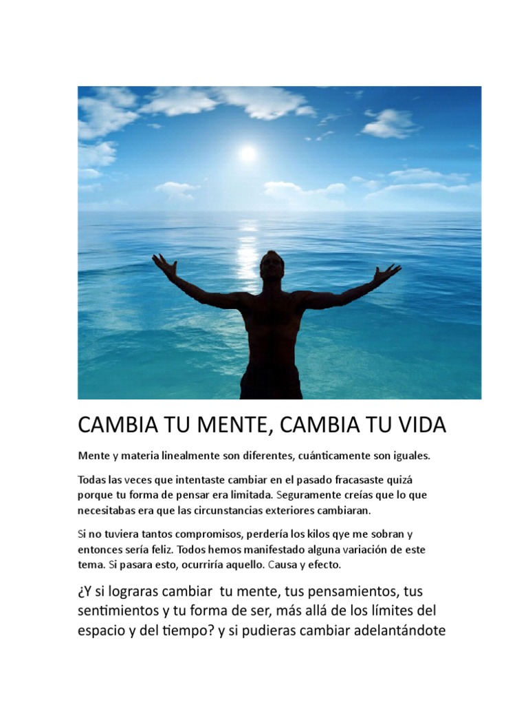 Cambia tu mente, transforma tu vida | PDF | Crecimiento personal y ...