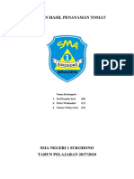 Laporan Hasil Penanaman Tomat