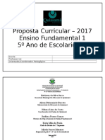 Proposta Curricular 5º Ano