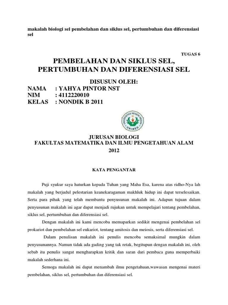 Pembelahan dan Siklus Sel Eukariotik | PDF | Sains & Matematika