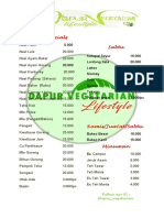 Dapur vegetarian lifestyle menu